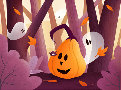 Trick or treat?! Halloween illustration