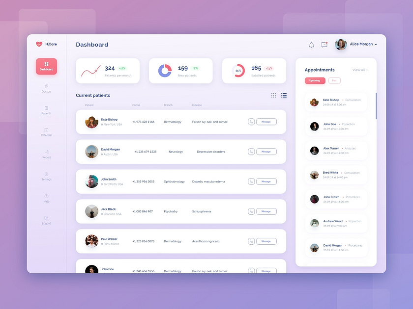 CRM for Doctors by Gapsy Studio on Dribbble