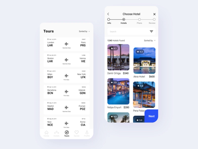 Travel App (Part III) app design booking history hotels interface mobile design motion travel ui ux