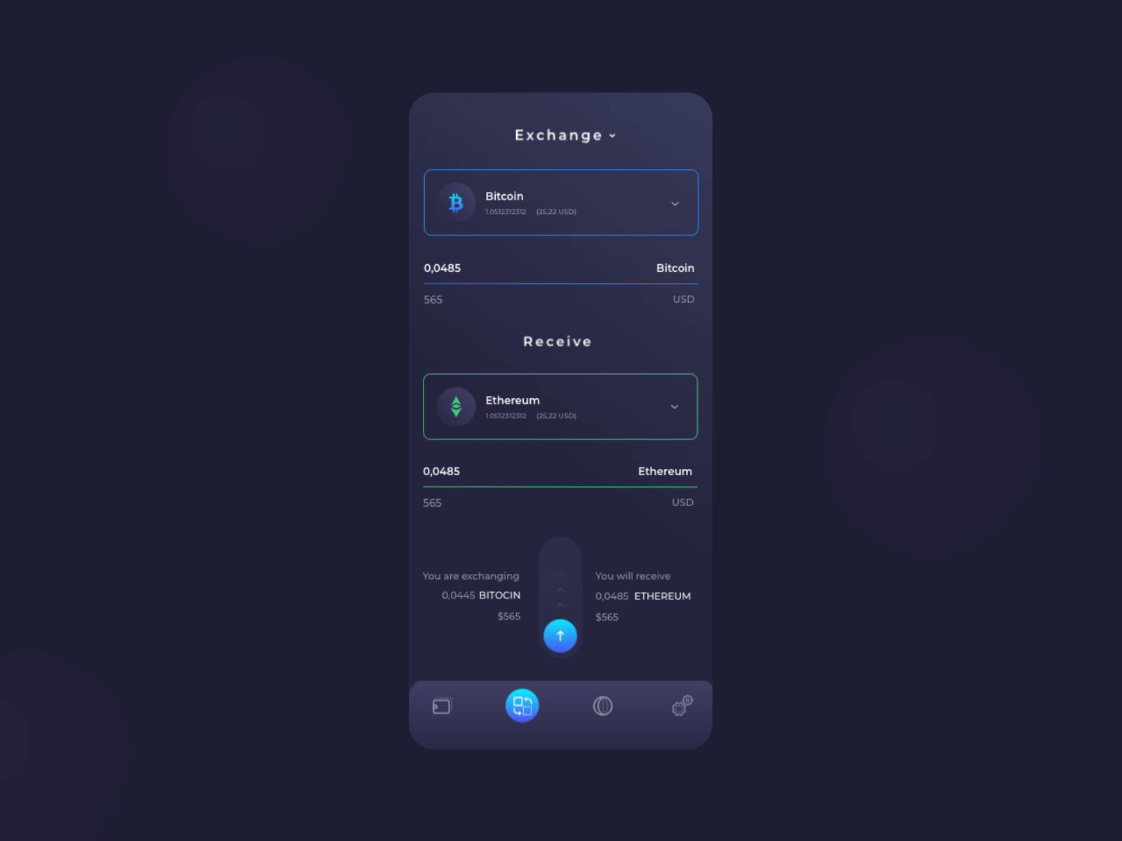 Crypto Wallet App: Exchange Screen by Gapsy Studio on Dribbble