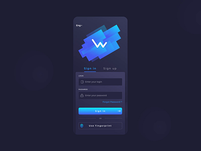 Crypto Wallet App: Login Screen animation app design booking design finger graphic illustration interface login mobile interface motion sign in ui uidesign ux