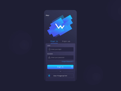 Crypto Wallet App: Login Screen animation app design booking design finger graphic illustration interface login mobile interface motion sign in ui uidesign ux