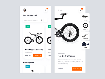 Cycle  e-commerce mobile app