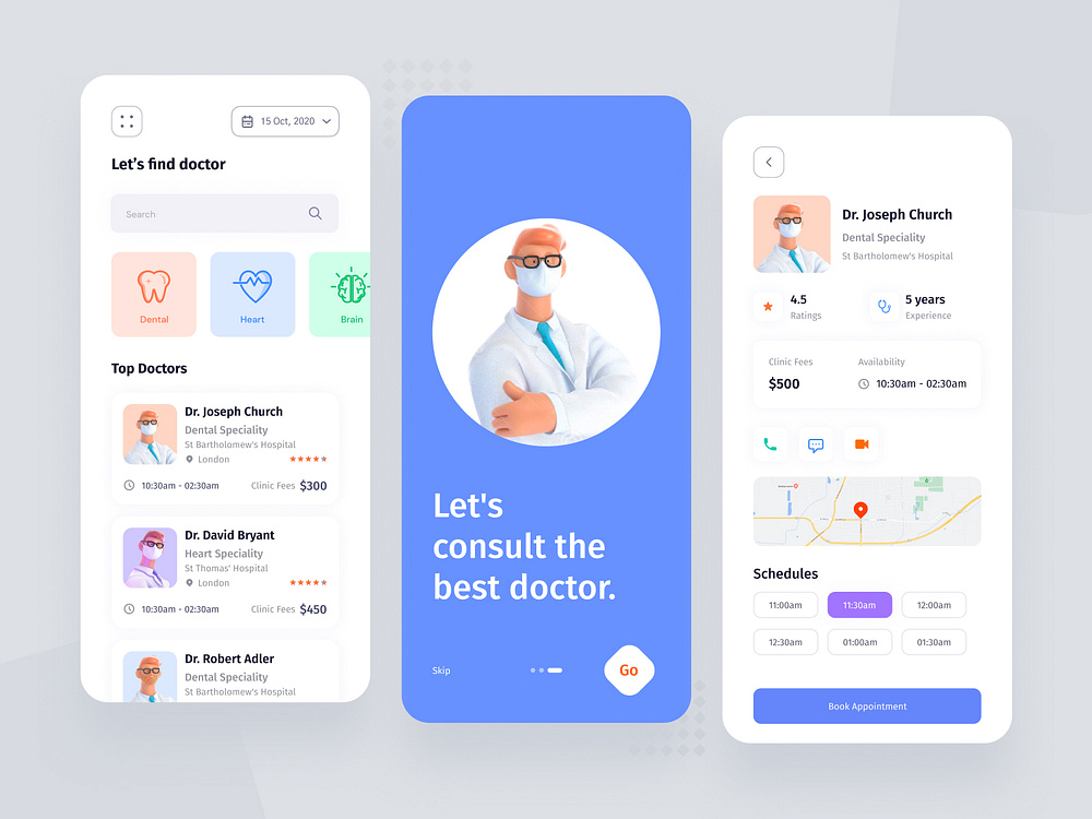 Medical Mobile App by Yeasin Arafat on Dribbble