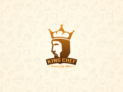 King Chef chef logo creative logo fast food food logo icon king logo logo design logotype