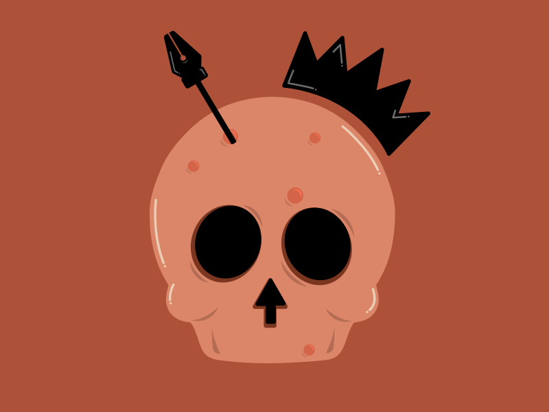 Design Battle Royale battle crown cursor design design battle illustration melt nclud pen tool royale skull slime