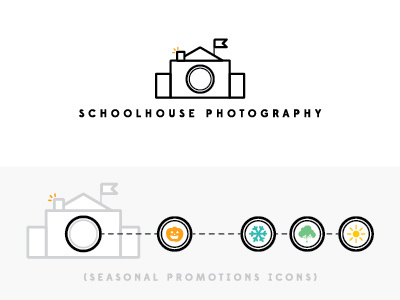 Schoolhouse Photography house icons photographer photography studio school seasons