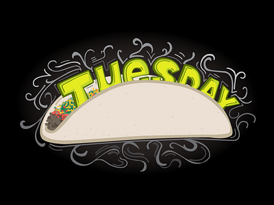 Taco Tuesday (fully digitized) austin food illustration taco torchys tuesday