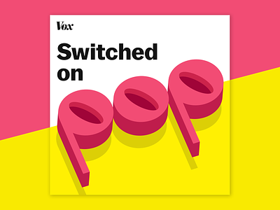 Switched On Pop branding identity illustration isometric logo music pink podcast pop typography vector vox vox media