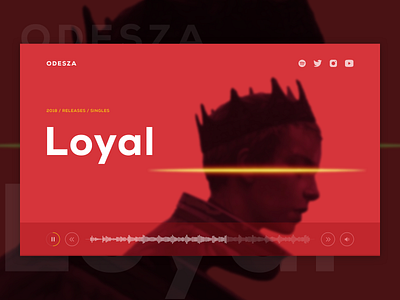 🎹Music Group UI Concept - ODESZA application artist branding clean interface layout media minimal music music artist odesza redesign song typography ui uiuxdesign web design