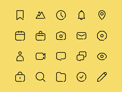 Basic UI icon set icon design icon set iconography ui design