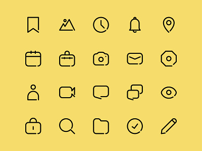 Basic UI icon set