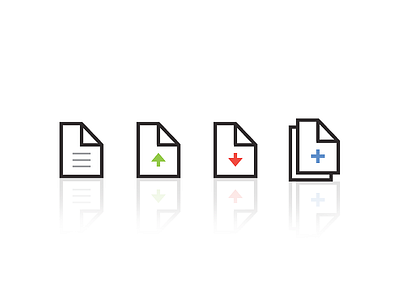 File Upload Icons blue document download file green minimal new process red upload white word