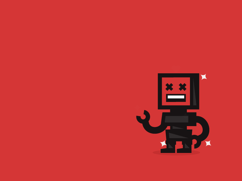 Intergalactic Robot animated gif red robot space wip