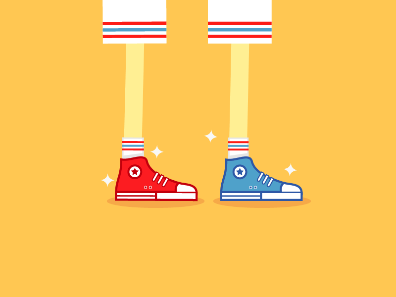 Get the cool shoeshine animation converse gif shoes walking