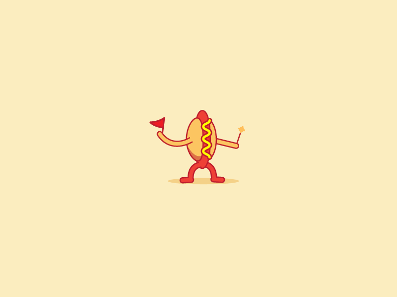 Hotdog Celebrating animated celebrating hotdog illustration