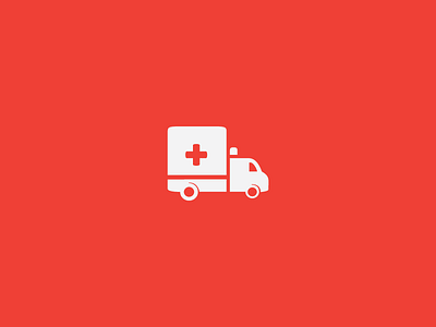 Ambulance Icon ambulance hospital icon medical minimal mobile red