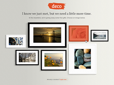 Deco Giveaway art design early frame photography ui ux website