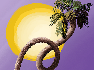 My Kind of Palm Tree drawing illustration palm palm tree procreate sun sunset the100dayproject twisted