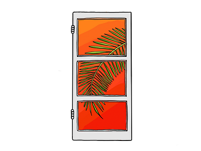 Palm Tree #006 drawing illustration palm palm tree procreate the100dayproject window