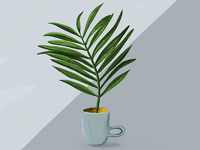 Palm #11 drawing green illustration illustrator palm palm tree plant procreate sketch the100dayproject