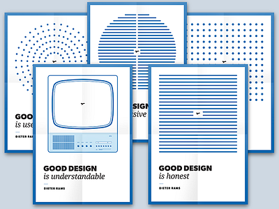 Dieter Rams Posters by Maxime Blaise for MFG Labs Dribbble