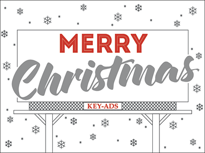 Christmas Card (Revised/Printer Ready) billboard card christmas detail grey letterpress red silver snowflakes type