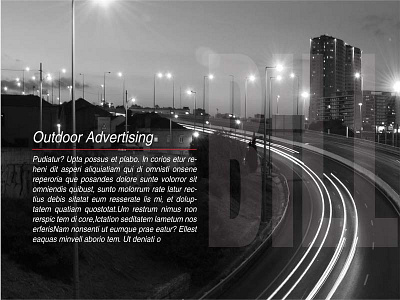 Brochure advertising billboard black brochure city overlay photography white