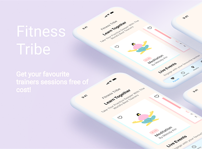 Fitness Tribe app product design typography ui ux