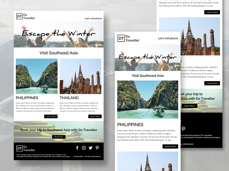 Travel Newsletter design email newsletter newsletter newsletter design email ux ui design
