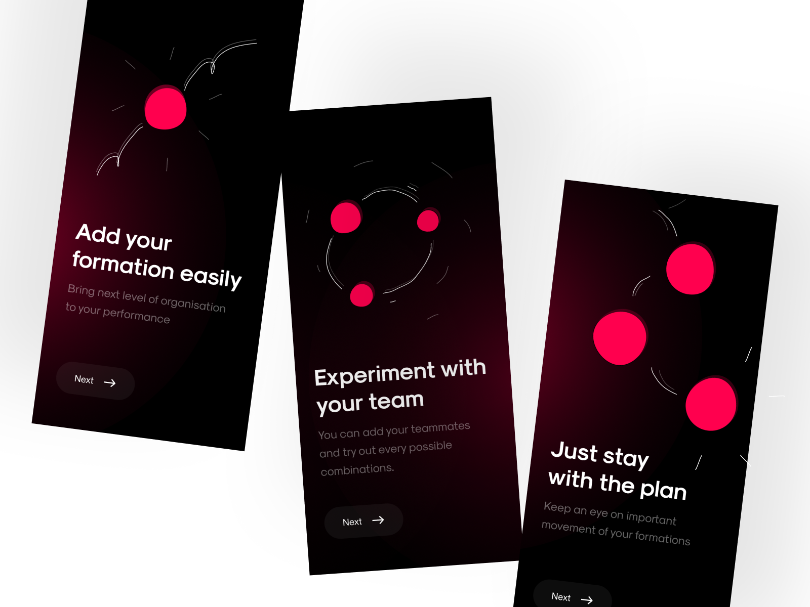 Onboarding Screens for Dance Formation App by Ruslan Bakhar on Dribbble