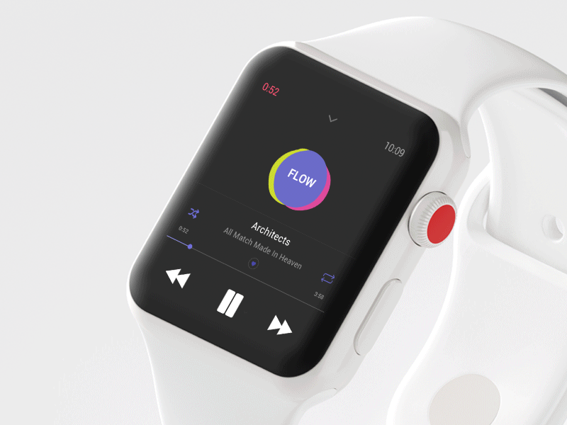 Apple Watch - Deezer music after effects design lviv motion photoshop ui design watch app