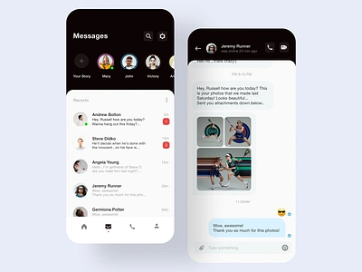 Clean UI - Chat chat chat app chatting chatting app cleanui lviv messenger messenger app messengers minimalistic mobile app social social media social network telegram ui design