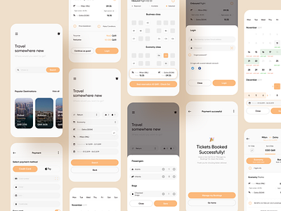 ✈️Flight Booking App Visual Concept airlanes flight booking minimalistic mobile app mobile booking navigation tavel ui design