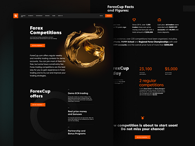 FXOpen - Forex Competions 3d black competitions design figma forex gradient money trading ui ux