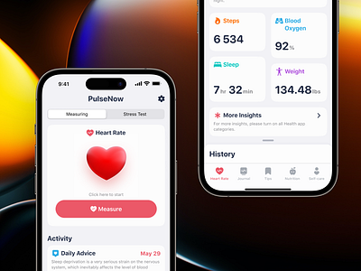 Heart Rate & Activity app design figma health app heart rate ios medical app ui ux
