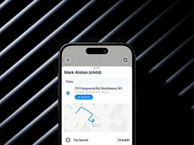 Location report app design driving figma ios location map members report ui ux