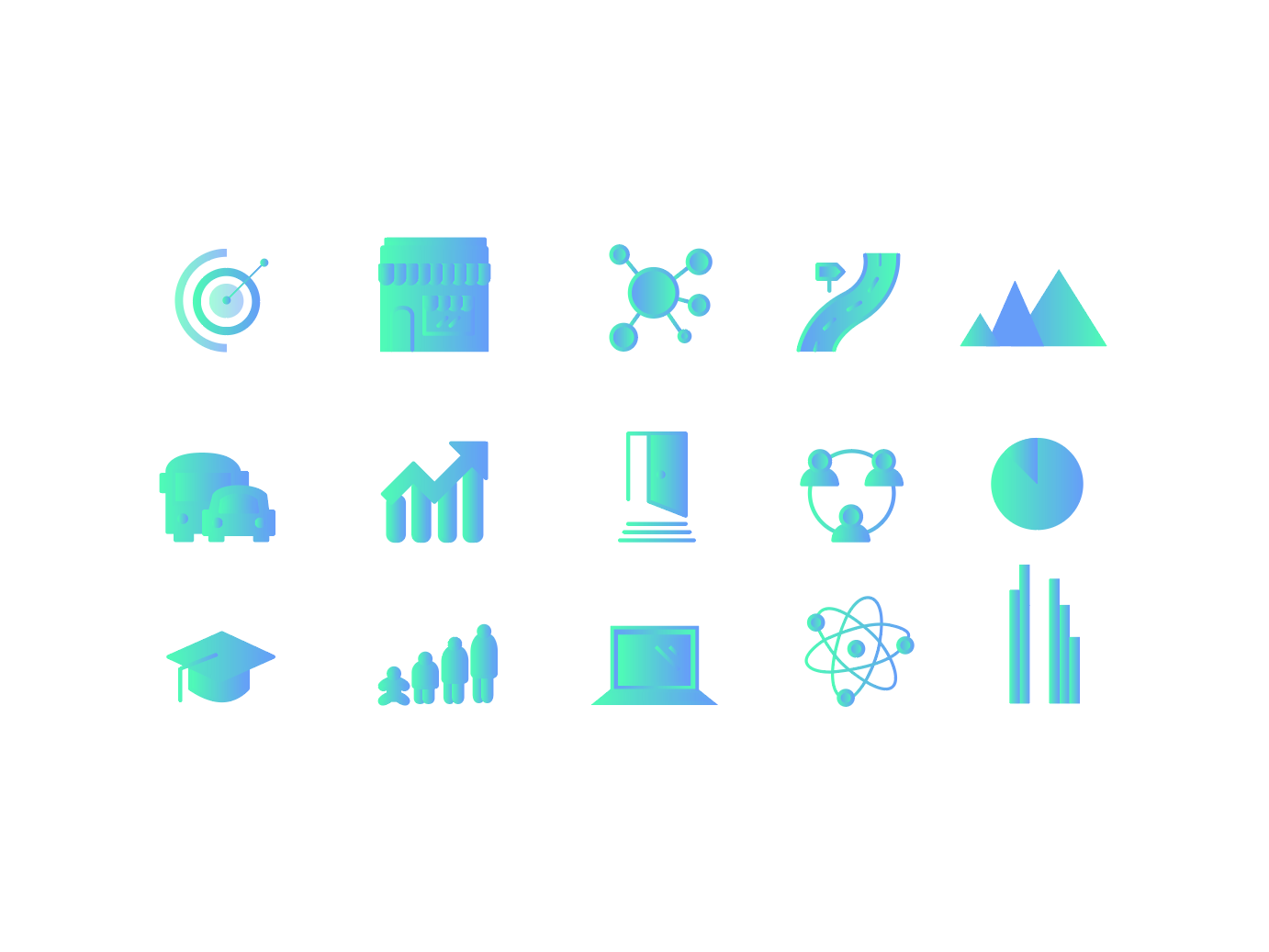 Gradient Icon Set by Caroline Coyle on Dribbble