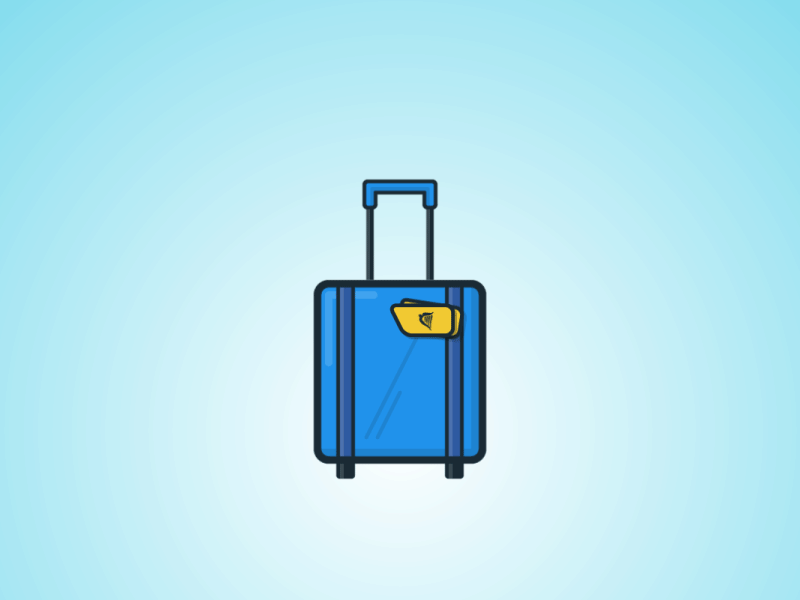 Ryanair Cabin Bag Icon animation bag flight icon motion