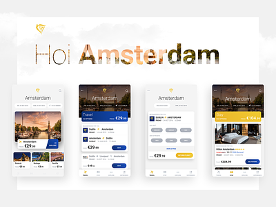 Travel Platform amsterdam app booking app explore flight flight app flight booking travel travel app ui