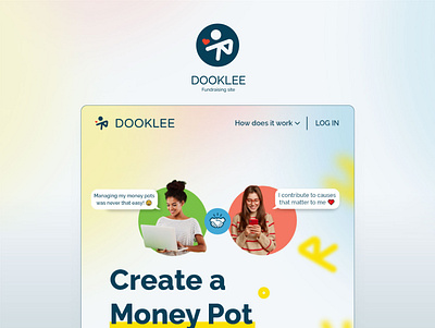 Identity & Website for DOOKLEE, a fundraising startup logodesign ui ux webdesign