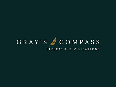 Gray's Compass Logo illustration leaf logo logo design