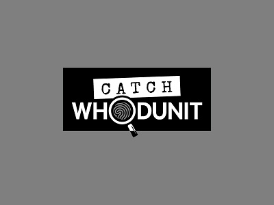 Catch Whodunit Logo Design fingerprint logo logo design logo designer magnifying glass murder mysterious mystery