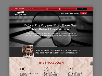 Catch Whodunit Web Design detective magnifying glass murder murder mystery mystery puzzle web web design website website design
