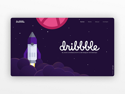 Hello dribbble! debut design dribbble illustration space ui web web design website