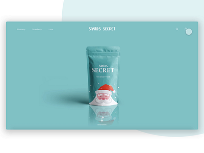 Santa's Secret – UI/UX candy christmas design dribbble santa santa claus ui web web design webshop website