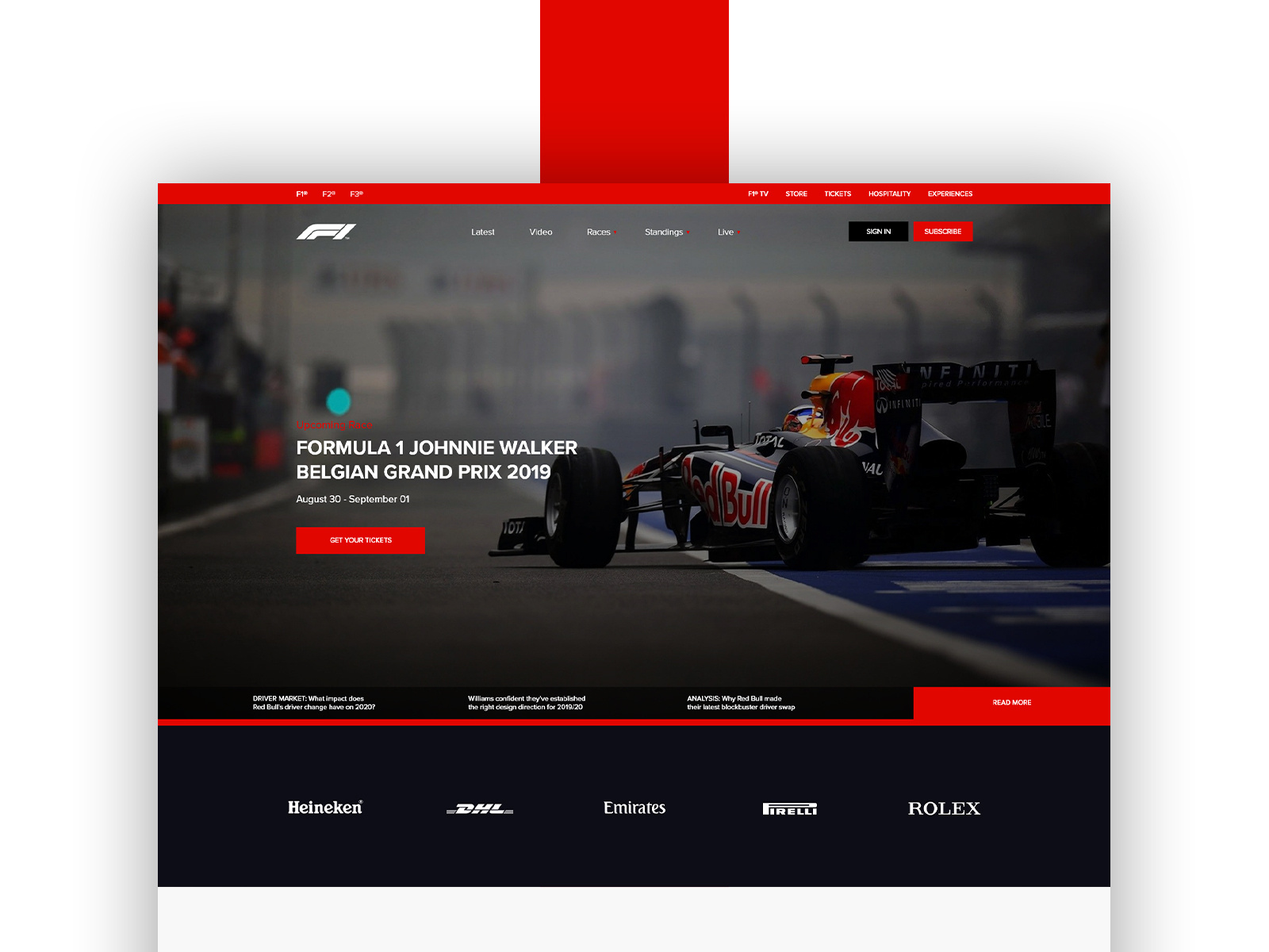 Formula 1 – UI/UX by Andreas Katzmann on Dribbble