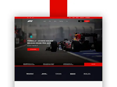 Formula 1 – UI/UX adobe xd car cars design dribbble flat interface logo modern typography ui ux web web design website