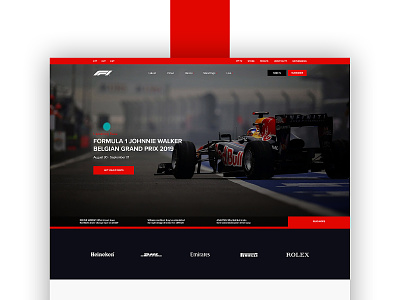 Formula 1 – UI/UX adobe xd car cars design dribbble flat interface logo modern typography ui ux web web design website