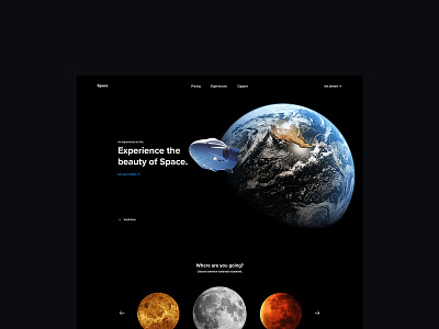 Space – UI/UX adobe xd blue design dribbble explore flat interface space typography ui uiux ux web web design website